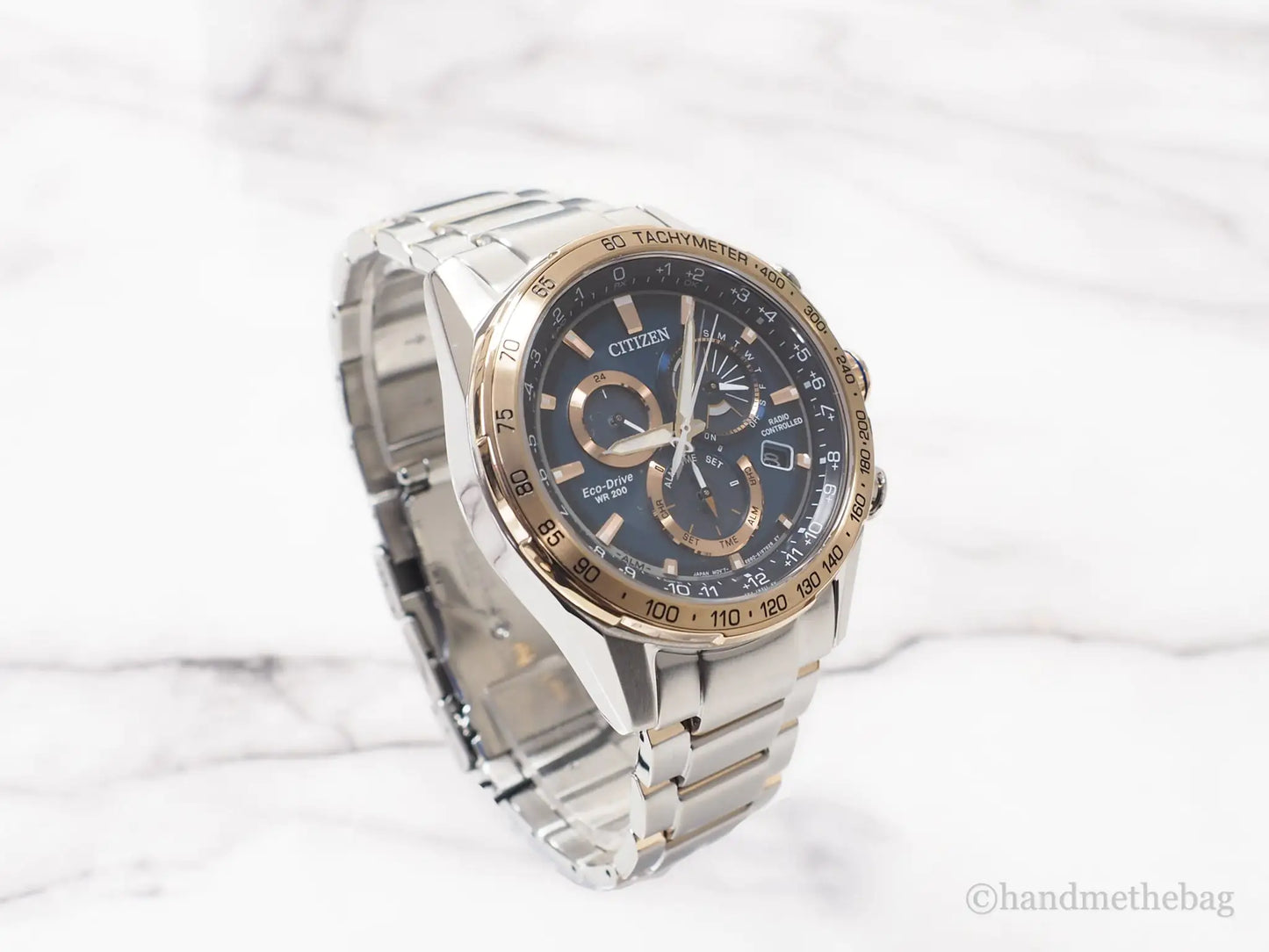 Citizen (CB5916-59L) PCAT Two-Tone Stainless Steel Blue Dial Gold Bezel Bracelet Watch