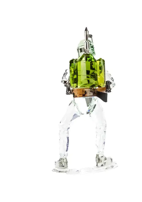 Swarovski (5619210) Star Wars Boba Fett 4.87 Inch Colored Crystal Figurine