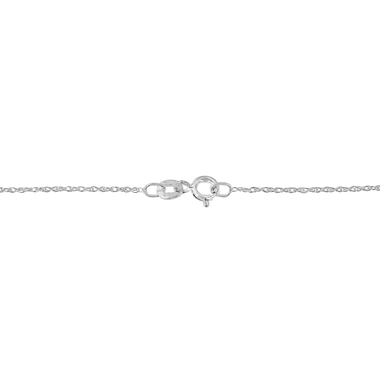 .925 Sterling Silver 1/10 Cttw Diamond Miracle-Set 2 Stone 'Together Forever' Open Circle 18" Box Chain Pendant Necklace (I-J Color, I2-I3 Clarity)