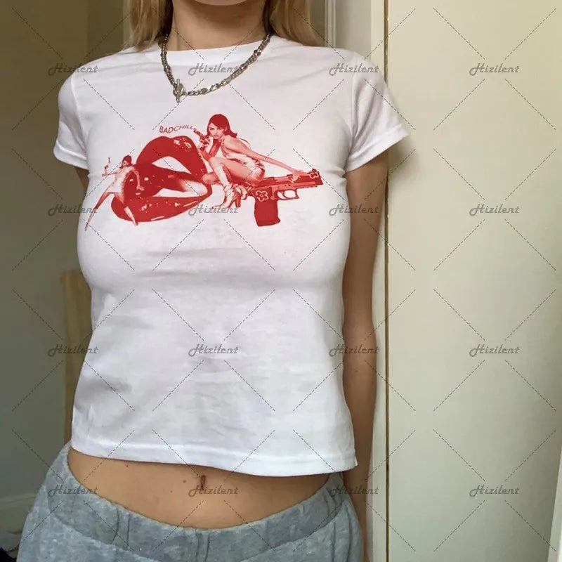 Summer 2022 Grunge Slim Y2k Top Vintage