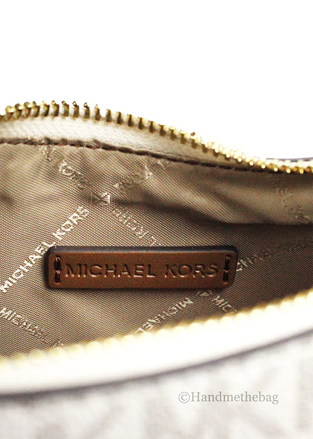 Michael Kors Wilma Small Vanilla PVC Chain Crossbody Bag